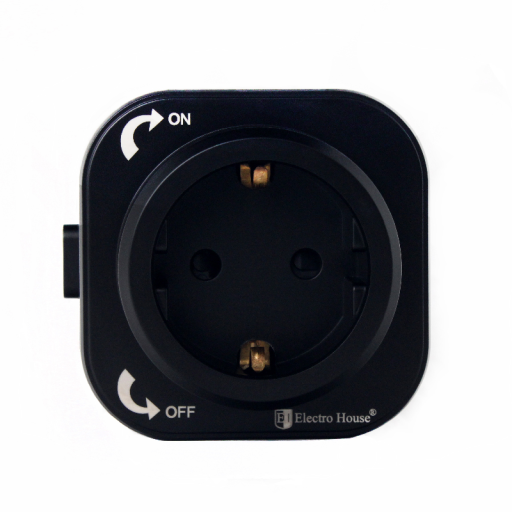 Розетка трековая С/З черная