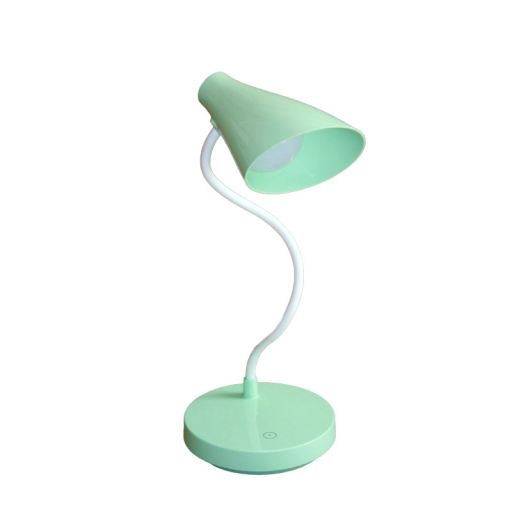 LED светильник настольный конусный голубой