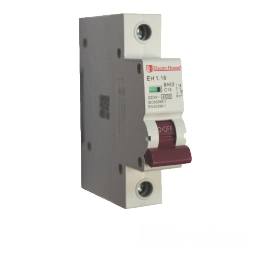 Автоматический выключатель 1P 16A EH-1.16