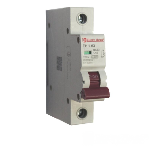 Автоматический выключатель 1P 63A EH-1.63