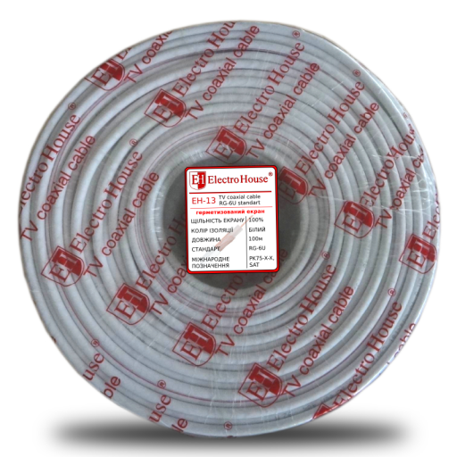 Телевизионный (коаксиальный) кабель RG-6U EH-13