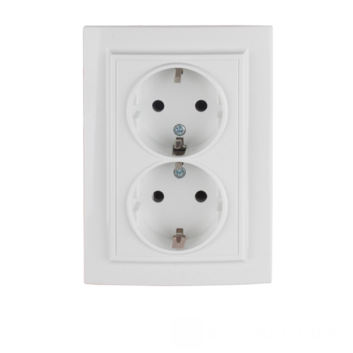 Розетка двойная с\з Enzo EH-2111