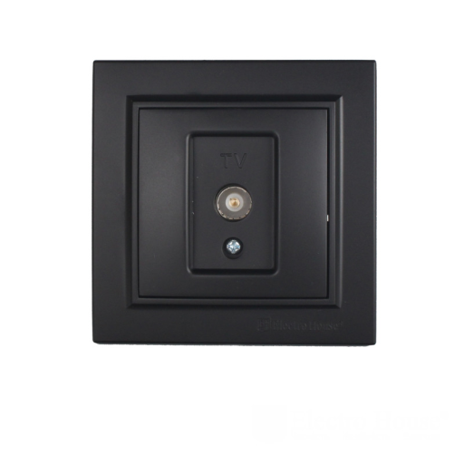 Розетка телевизионная  Enzo графит ЕН-2113-PG