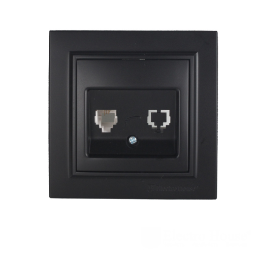 Розетка компьютерная  Enzo графит ЕН-2114-PG