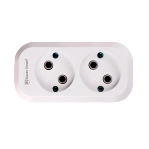 Колодка 2 гнезда без заземления