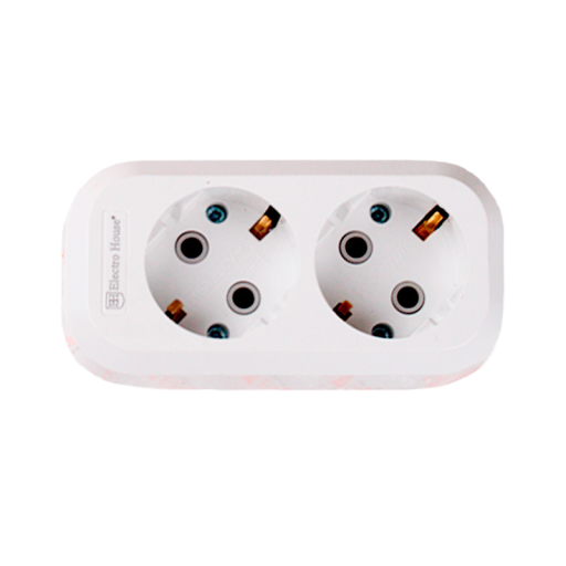 Колодка 2 гнезда с заземлением