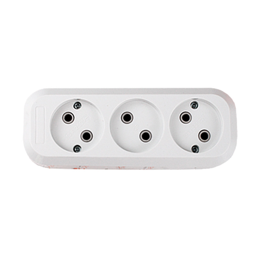 Колодка 3 гнезда без заземления