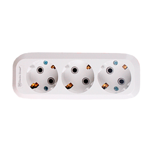 Колодка 3 гнезда с заземлением