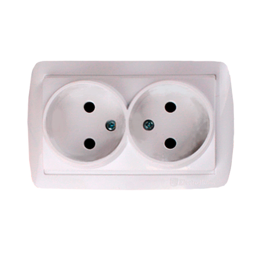 Розетка двойная без заземления Acura