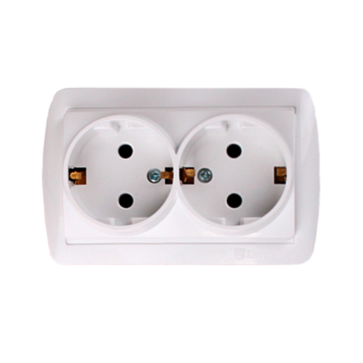 Розетка двойная с заземлением Acura