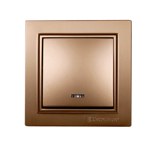 Выключатель с подсветкой золото Enzo EH-2183-LG