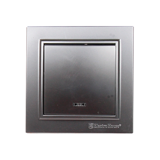 Выключатель с подсветкой серебро Enzo