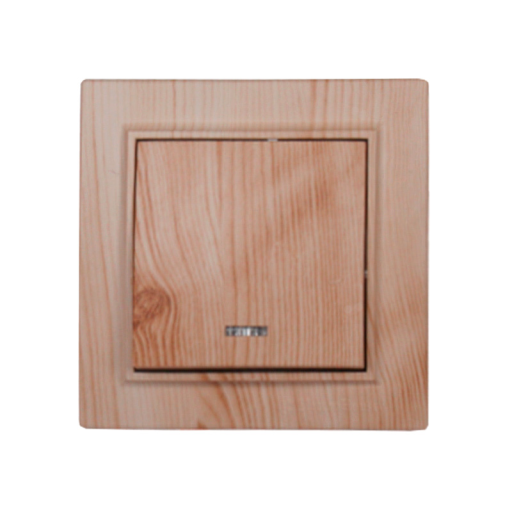 Выключатель светлое дерево с подсветкой Enzo
