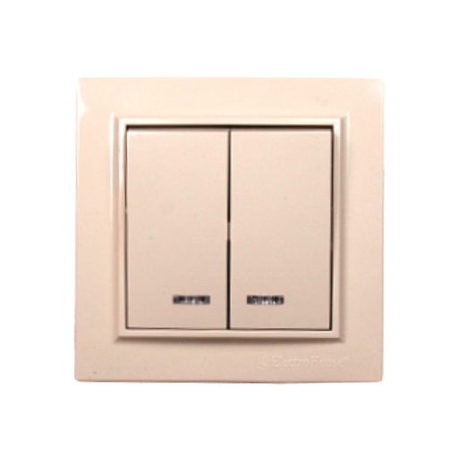 Выключатель двойной с подсветкой Enzo EH-2184