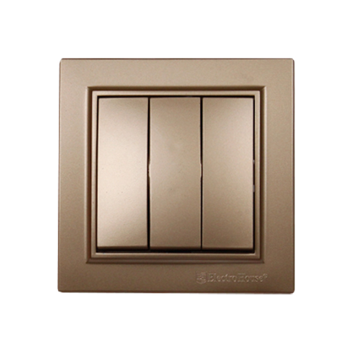 Выключатель тройной золото Enzo EH-2185-LG