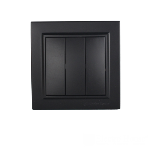 Выключатель тройной графит Enzo ЕН-2185-PG