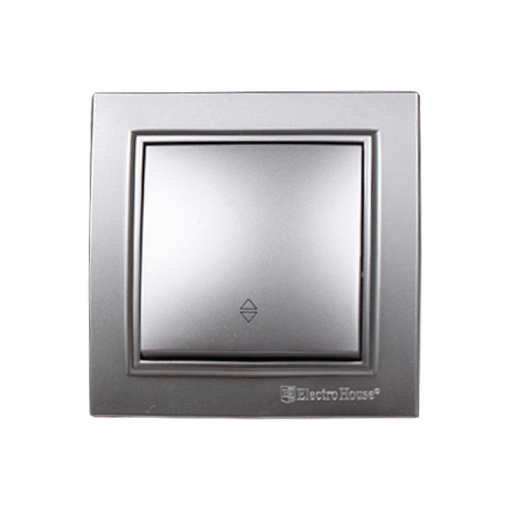 Выключатель проходной серебро Enzo