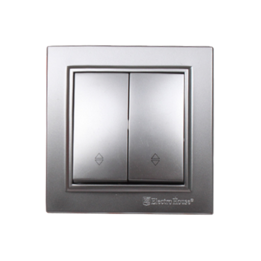 Выключатель 2-й пр-й серебро Enzo