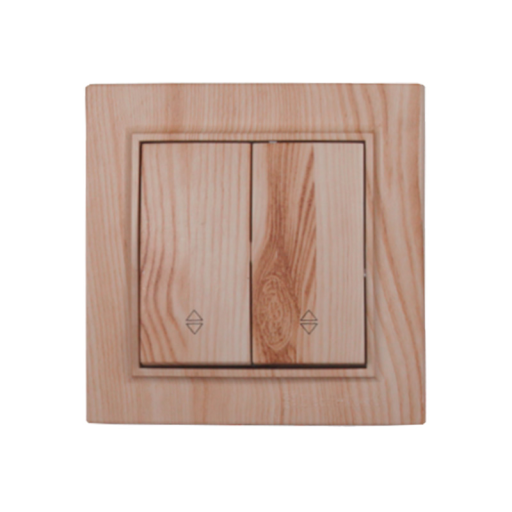 Выключатель двойной проходной дерево Enzo