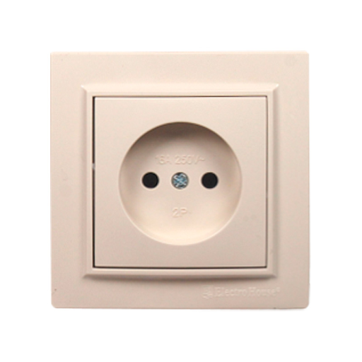 Розетка без заземления латте Enzo EH-2191