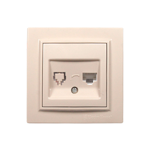 Розетка компьютерная латте Enzo EH-2197