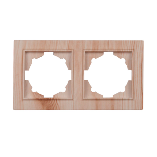 Рамка двойная светлое дерево Enzo