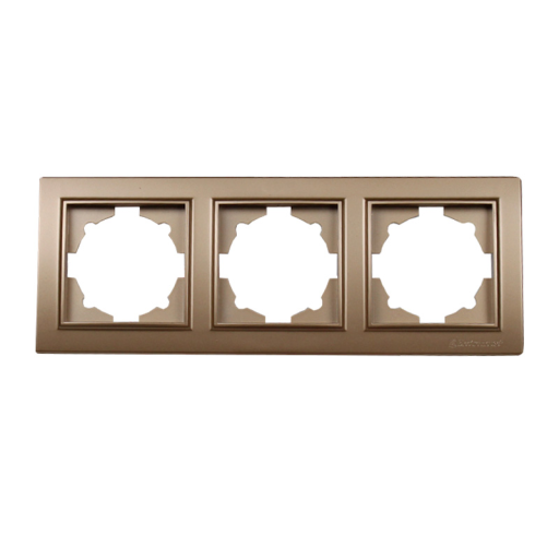 Рамка тройная роскошно золотой Enzo