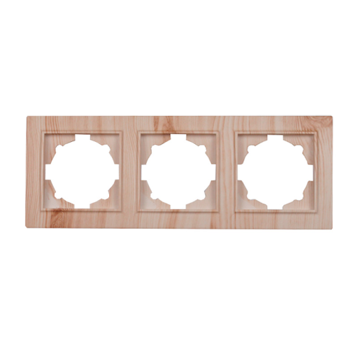Рамка тройная светлое дерево Enzo