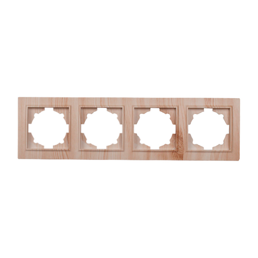 Рамка четырехместная светлое дерево Enzo