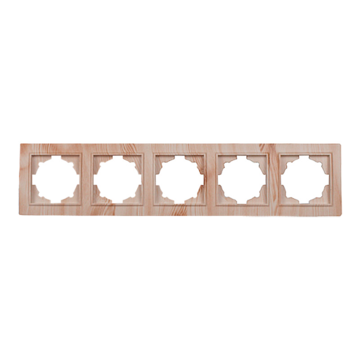 Рамка пятиместная светлое дерево Enzo