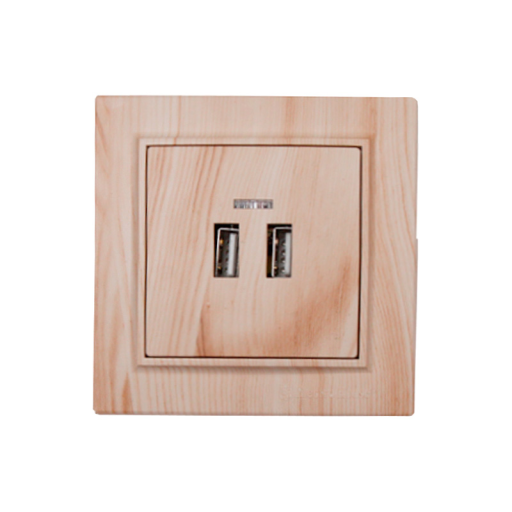 Розетка USB светлое дерево Enzo