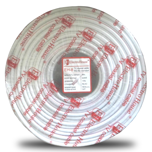 Телевизионный (коаксиальный) кабель RG-6U EH-8
