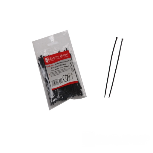 Стяжка кабельная чёрная 3x100