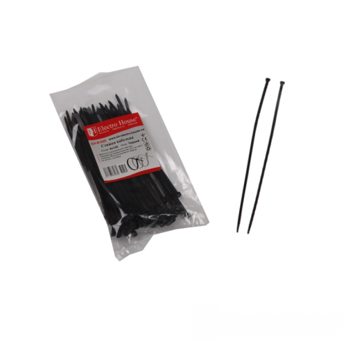 Стяжка кабельная чёрная 4x150