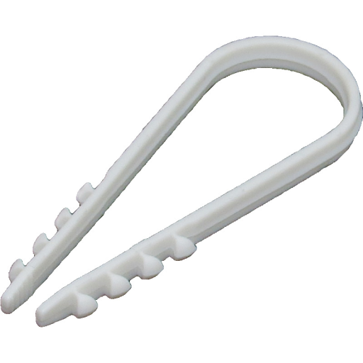 Крепление монтажное для круглого кабеля Ø6мм, Ø отв. под дюбель 5мм