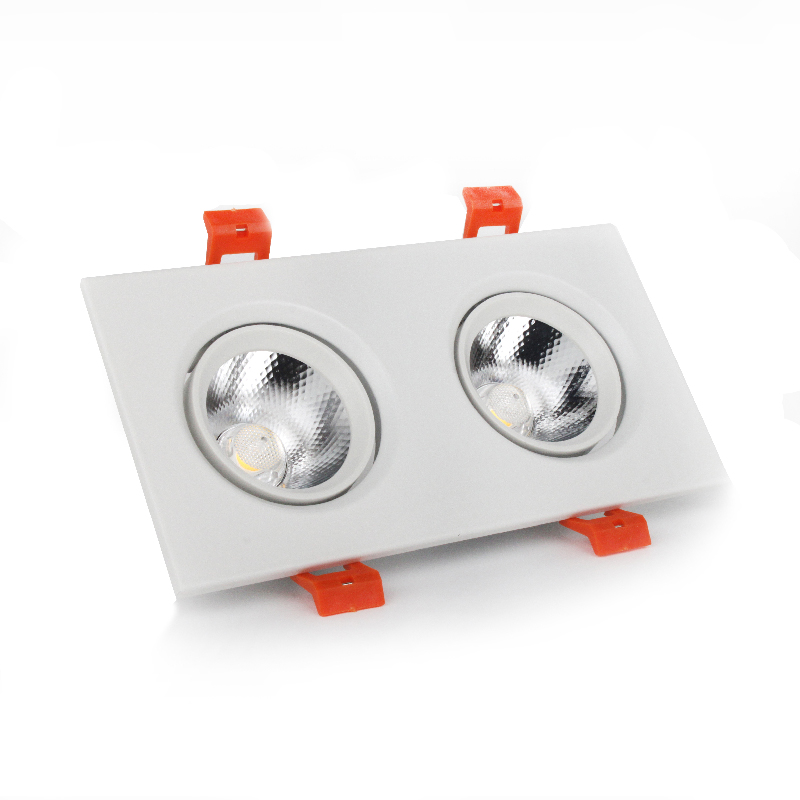 LED светильник потолочный белый двойной 5W угол поворота 45°