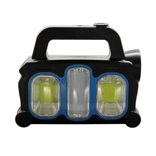 Фонарик с аккумулятором и солнечной батареей Синий EH-FLSG-02