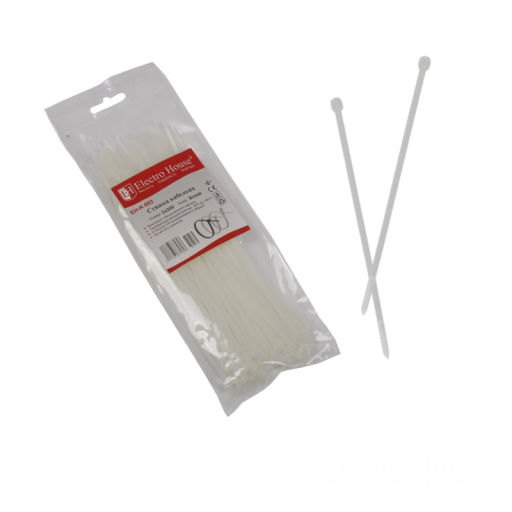 Стяжка кабельная белая 3x200