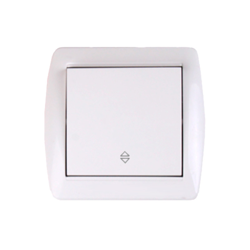 Выключатель одноклавишный проходной Acura белый
